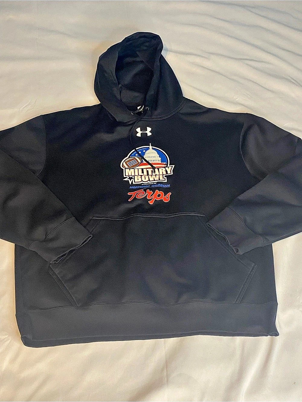 Mens Under Armour Maryland Terps Military Bowl Under Armour Hoodie Black Size M